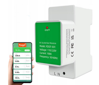 Smart home ovládač - TUYA WiFi merač energie a výkonu na DIN lištu